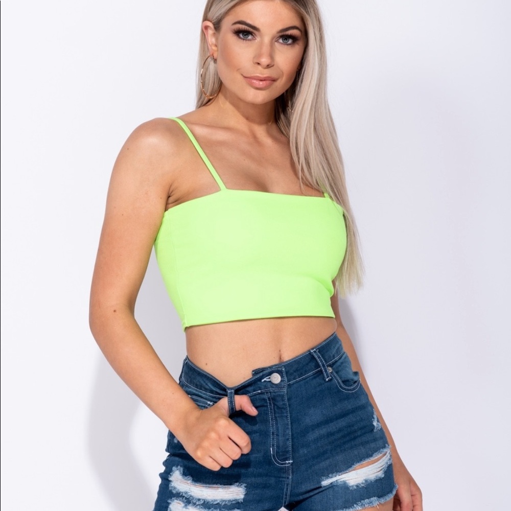 Neon Green Crop Top - Picture 2 of 7